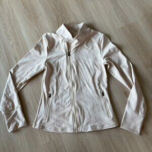 ** Zyia Moab Form Zipper Jacket Beige Pattern Large